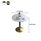 Metal Traditional Luxury Round Dining Table for Home Sintered Stone Table with Pedestal Clearhalo 'Dining Tables & Seating' 'Dining Tables' 'dining_table' 'furn' 'furn_dining_table' 'Furniture' 'Kitchen & Dining Furniture' 5357402