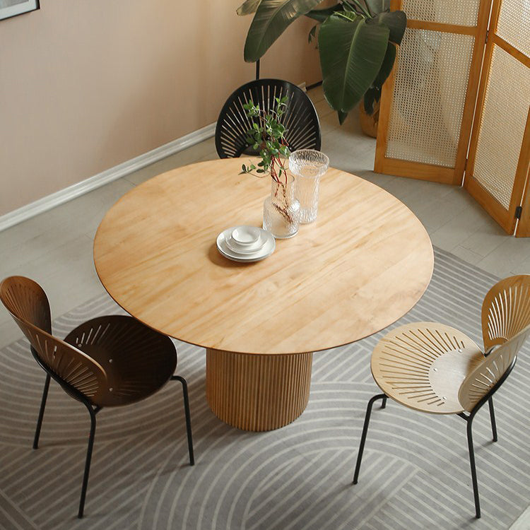 Table à manger ronde de style contemporain table de restauration en bois massif pour cuisine à la maison