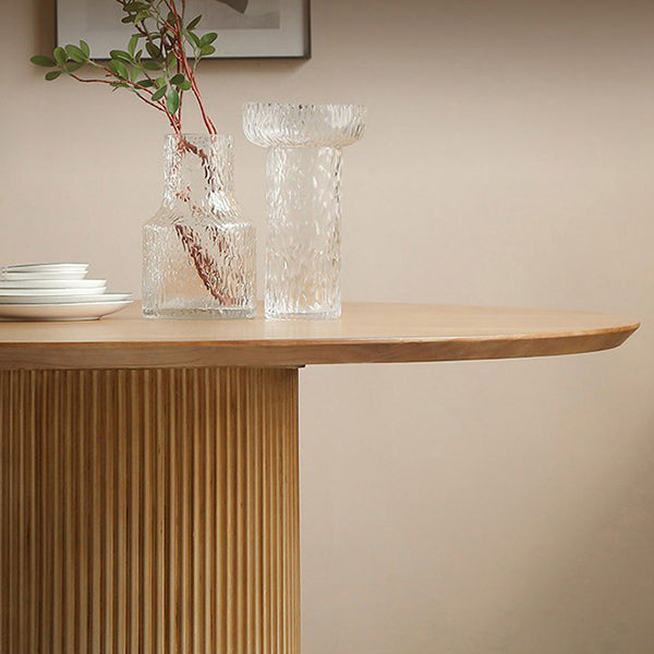 Table à manger ronde de style contemporain table de restauration en bois massif pour cuisine à la maison