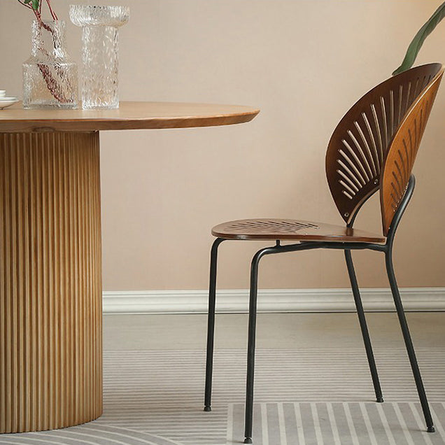 Table à manger ronde de style contemporain table de restauration en bois massif pour cuisine à la maison