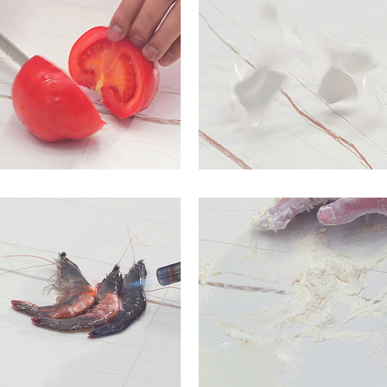 Traditional Luxury White in Marble Counter Rectangle Dining Table for Kitchen Clearhalo 'Dining Tables & Seating' 'Dining Tables' 'dining_table' 'furn' 'furn_dining_table' 'Furniture' 'Kitchen & Dining Furniture' 5357447