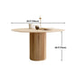 Table à manger ronde en bois massif de style contemporain tablette pour la cuisine à domicile