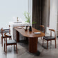 Mesa de comedor de madera sólida mesa de comedor de estilo contemporáneo para cocina casera