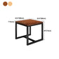Mesa de comedor superior de madera maciza Mesa cuadrada industrial con base de caballete de hierro negro