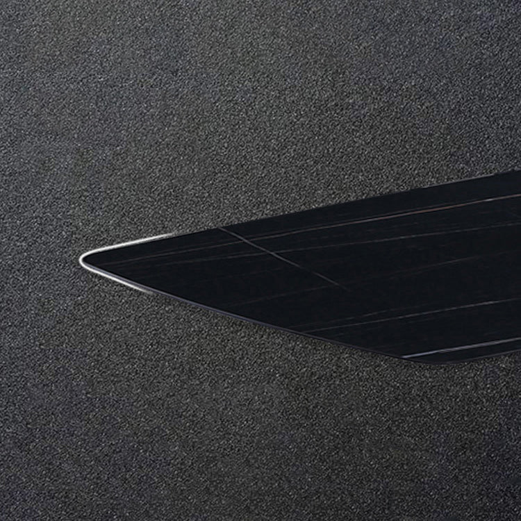 Rechthoekige gesinterde stenen eettafel Modern meubels met 4 zwarte benen