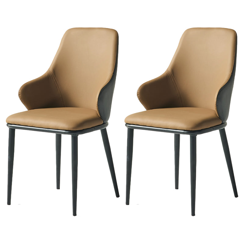 Modern Wingback Dining Arm Chair Upholstered Leather Dining Chair