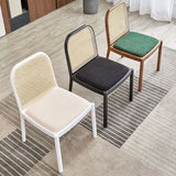 Sedia da pranzo imbottita tradizionale sedia in legno massiccio