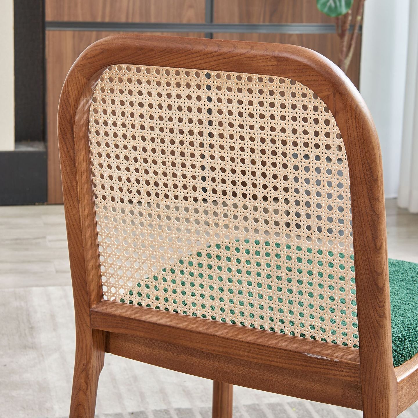 Sedia da pranzo imbottita tradizionale sedia in legno massiccio