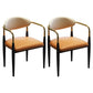Modern Upholstered Dining Chair Open Back Dining Side Furniture in Matte Finish for Indoor