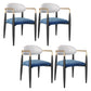 Modern Upholstered Dining Chair Open Back Dining Side Furniture in Matte Finish for Indoor