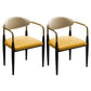 Modern Upholstered Dining Chair Open Back Dining Side Furniture in Matte Finish for Indoor