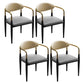Modern Upholstered Dining Chair Open Back Dining Side Furniture in Matte Finish for Indoor