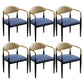 Modern Upholstered Dining Chair Open Back Dining Side Furniture in Matte Finish for Indoor
