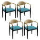 Modern Upholstered Dining Chair Open Back Dining Side Furniture in Matte Finish for Indoor