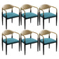 Modern Upholstered Dining Chair Open Back Dining Side Furniture in Matte Finish for Indoor