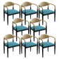 Modern Upholstered Dining Chair Open Back Dining Side Furniture in Matte Finish for Indoor