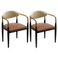 Modern Upholstered Dining Chair Open Back Dining Side Furniture in Matte Finish for Indoor