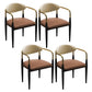 Modern Upholstered Dining Chair Open Back Dining Side Furniture in Matte Finish for Indoor