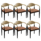 Modern Upholstered Dining Chair Open Back Dining Side Furniture in Matte Finish for Indoor