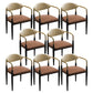Modern Upholstered Dining Chair Open Back Dining Side Furniture in Matte Finish for Indoor