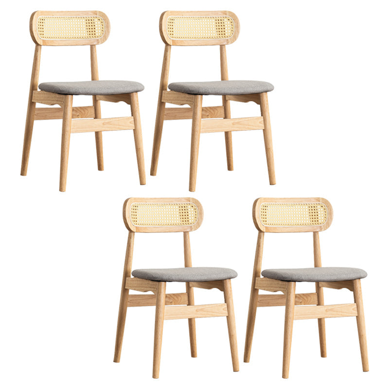 Traditional Solid Wood Side Chair Upholstered Side Chair for Kitchen Gray 4 Piece Set Clearhalo 'Dining Chairs' 'Dining Tables & Seating' 'dining_chair' 'furn' 'furn_dining_chair' 'Furniture' 'Kitchen & Dining Furniture' 5357832