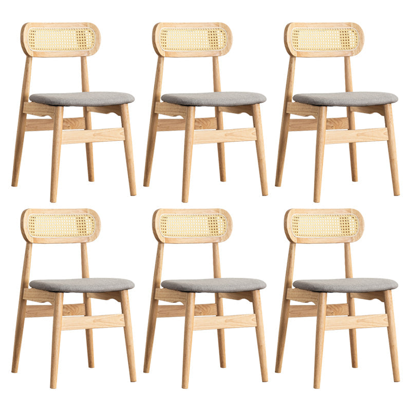 Traditional Solid Wood Side Chair Upholstered Side Chair for Kitchen Gray 6 Piece Set Clearhalo 'Dining Chairs' 'Dining Tables & Seating' 'dining_chair' 'furn' 'furn_dining_chair' 'Furniture' 'Kitchen & Dining Furniture' 5357835