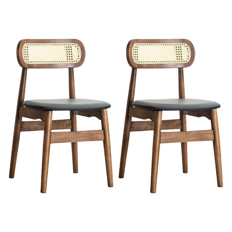 Traditional Solid Wood Side Chair Upholstered Side Chair for Kitchen Black 2 Piece Set Clearhalo 'Dining Chairs' 'Dining Tables & Seating' 'dining_chair' 'furn' 'furn_dining_chair' 'Furniture' 'Kitchen & Dining Furniture' 5357839