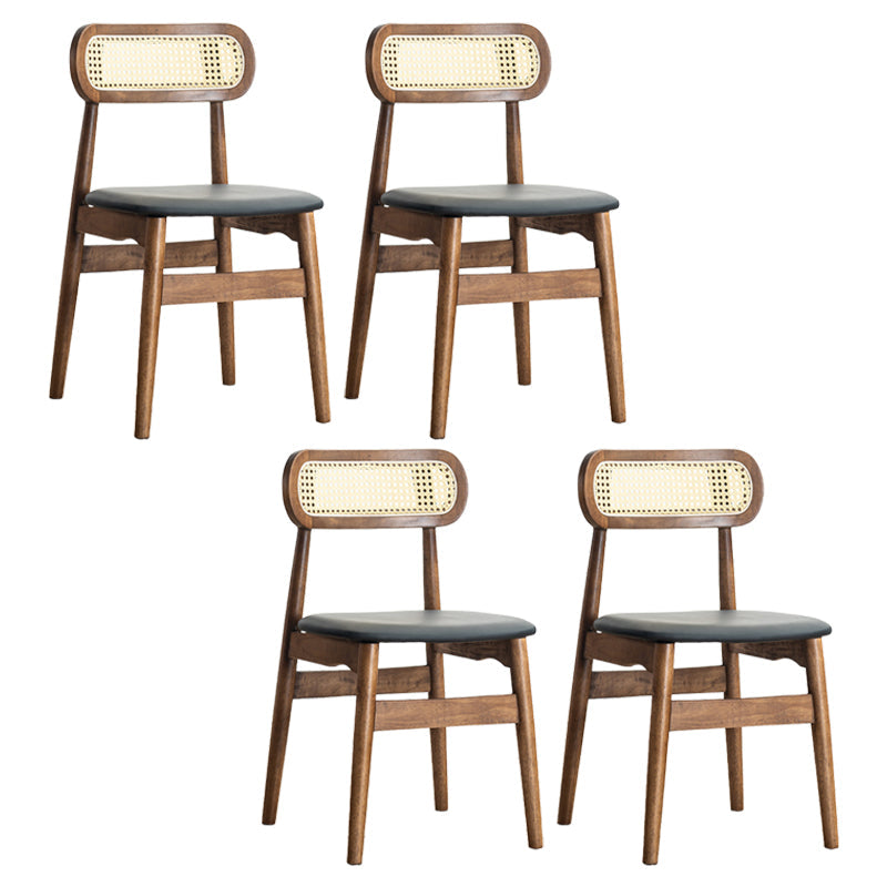 Traditional Solid Wood Side Chair Upholstered Side Chair for Kitchen Black 4 Piece Set Clearhalo 'Dining Chairs' 'Dining Tables & Seating' 'dining_chair' 'furn' 'furn_dining_chair' 'Furniture' 'Kitchen & Dining Furniture' 5357840