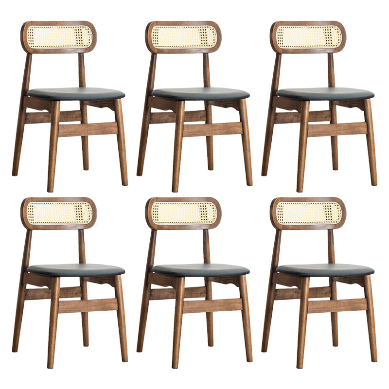 Traditional Solid Wood Side Chair Upholstered Side Chair for Kitchen Black 6 Piece Set Clearhalo 'Dining Chairs' 'Dining Tables & Seating' 'dining_chair' 'furn' 'furn_dining_chair' 'Furniture' 'Kitchen & Dining Furniture' 5357843