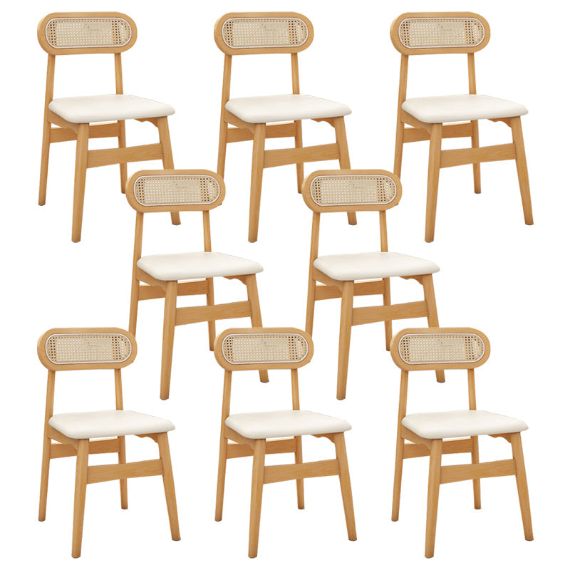 Traditional Solid Wood Side Chair Upholstered Side Chair for Kitchen White 8 Piece Set Clearhalo 'Dining Chairs' 'Dining Tables & Seating' 'dining_chair' 'furn' 'furn_dining_chair' 'Furniture' 'Kitchen & Dining Furniture' 5357852