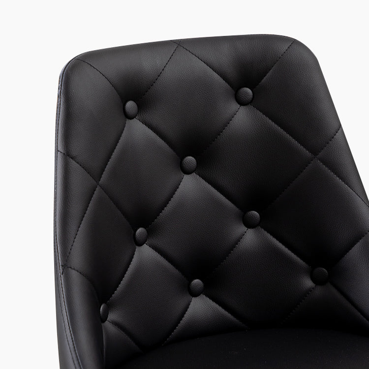 Sillas de comedor de cuero PU modernas muebles parsons con patas de madera en acabado mate para casa