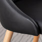 Sillas de comedor de cuero PU modernas muebles parsons con patas de madera en acabado mate para casa