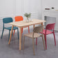 Modern Plastic Dining Chair Open Back Dining Side Furniture in Matte Finish for Home