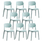 Modern Plastic Dining Chair Open Back Dining Side Furniture in Matte Finish for Home