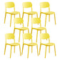 Modern Plastic Dining Chair Open Back Dining Side Furniture in Matte Finish for Home