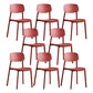 Modern Plastic Dining Chair Open Back Dining Side Furniture in Matte Finish for Home