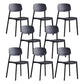 Modern Plastic Dining Chair Open Back Dining Side Furniture in Matte Finish for Home