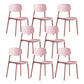 Modern Plastic Dining Chair Open Back Dining Side Furniture in Matte Finish for Home