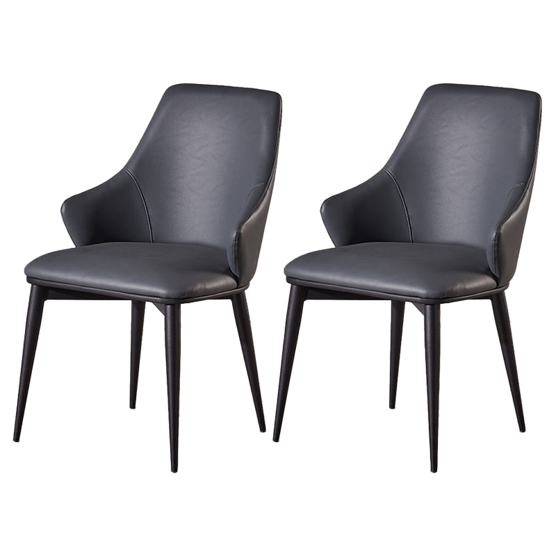 Chaise de salle à manger en cuir fausse