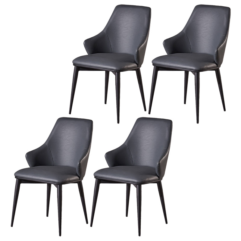 Chaise de salle à manger en cuir fausse