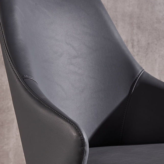 Chaise de salle à manger en cuir fausse