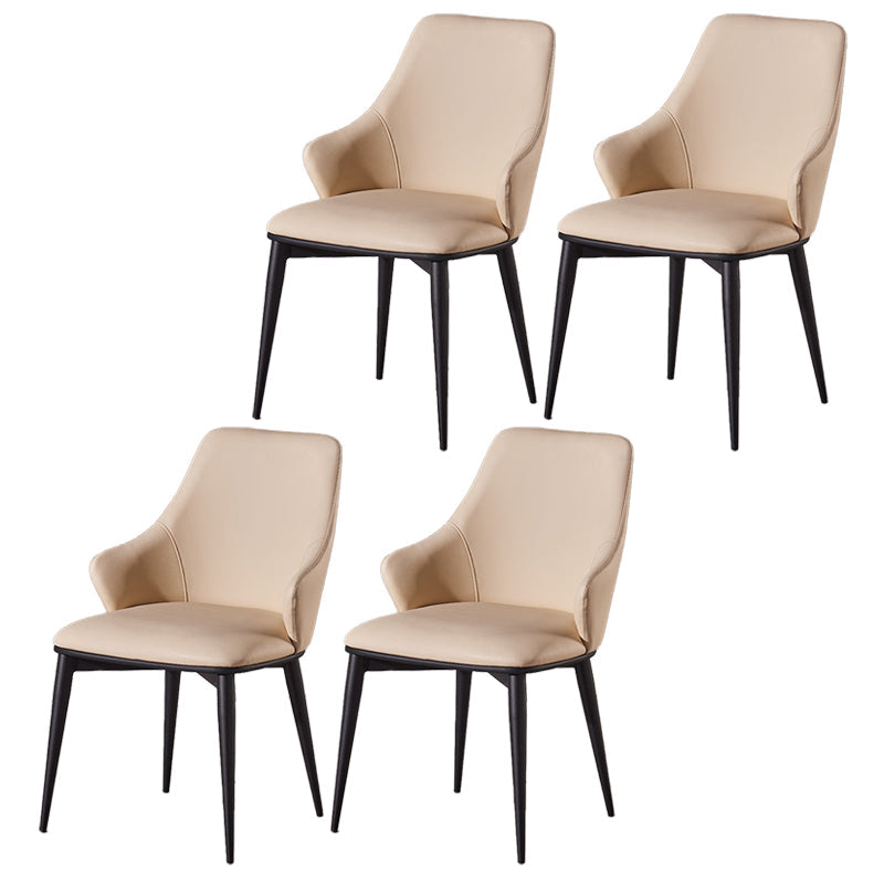 Chaise de salle à manger en cuir fausse