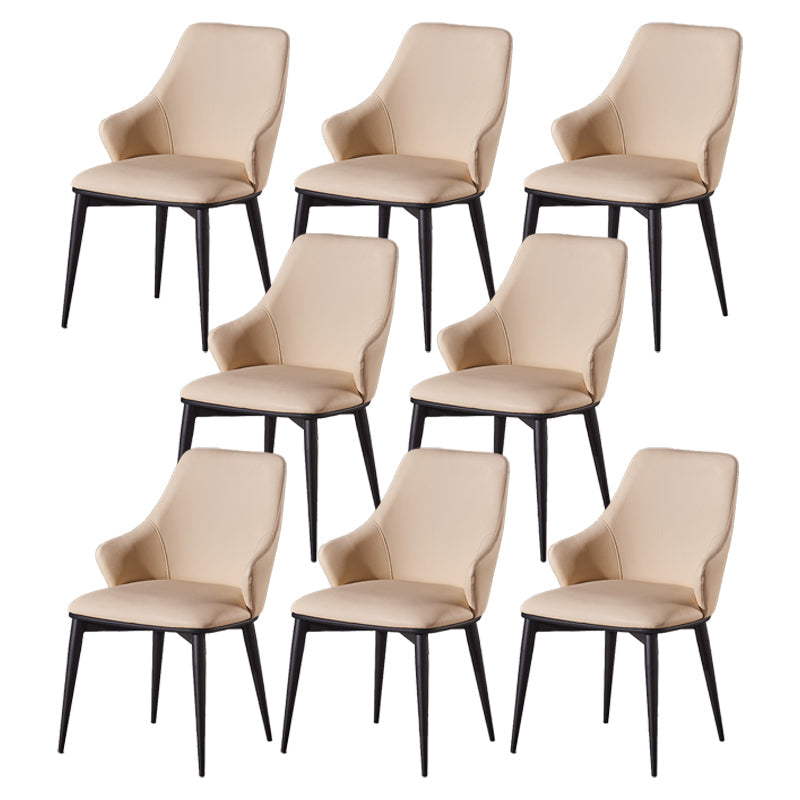 Chaise de salle à manger en cuir fausse