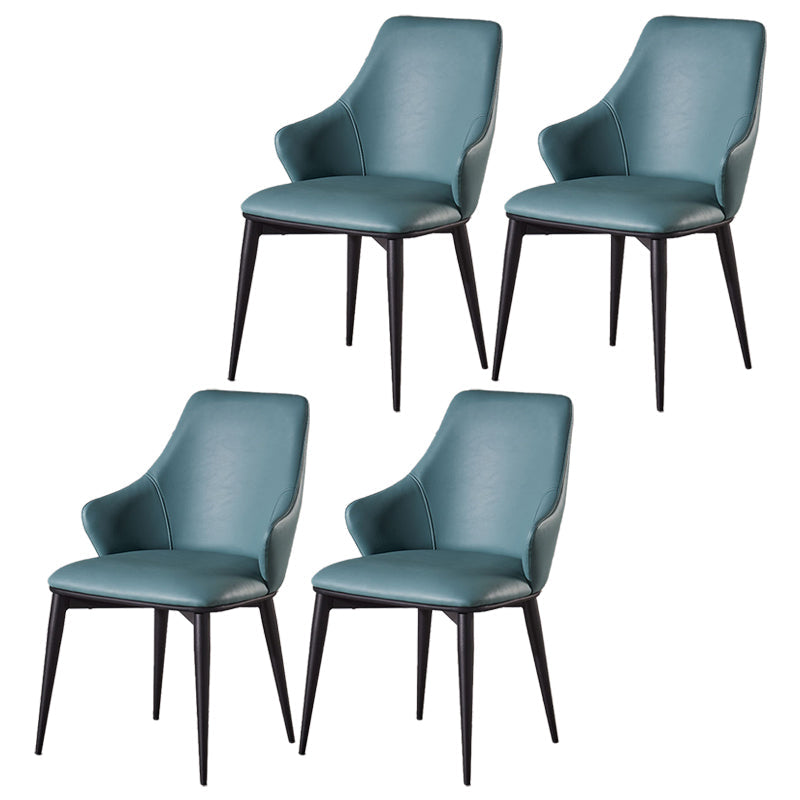 Chaise de salle à manger en cuir fausse