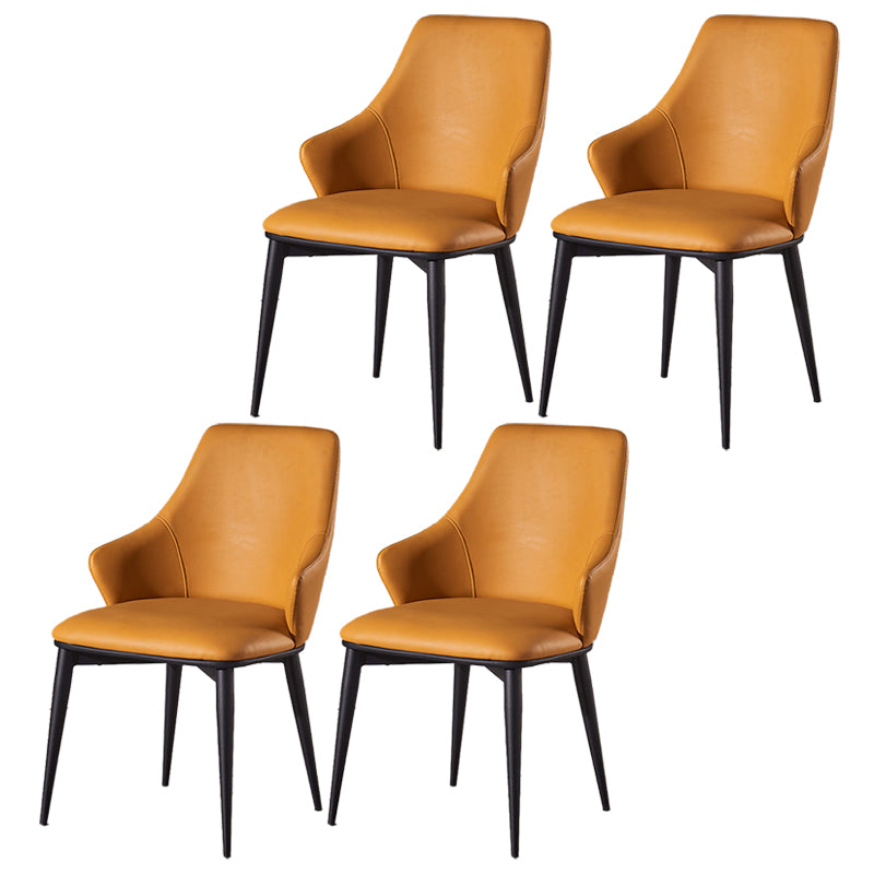 Chaise de salle à manger en cuir fausse