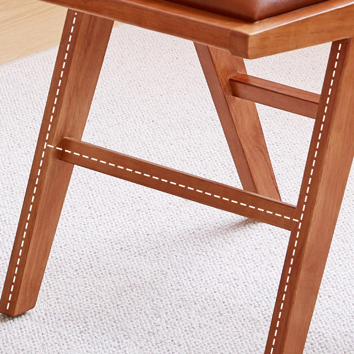 伝統的な布張りのサイドチェアラバーウッドソリッドウッドサイドチェア