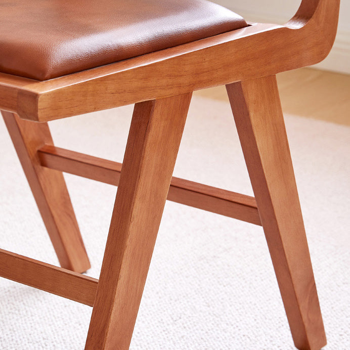 伝統的な布張りのサイドチェアラバーウッドソリッドウッドサイドチェア