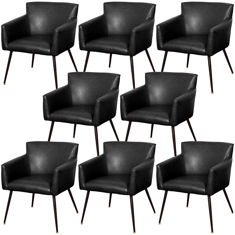 Modern Faux Leather Dining Chair Parsons Chair in Matte Finish for Home