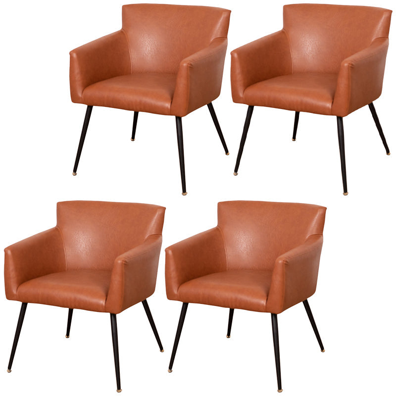 Modern Faux Leather Dining Chair Parsons Chair in Matte Finish for Home