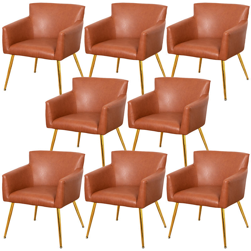 Modern Faux Leather Dining Chair Parsons Chair in Matte Finish for Home